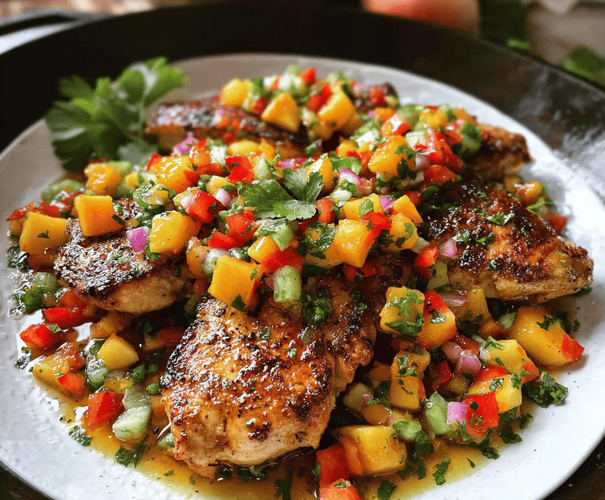 Easy Peach Salsa Chicken Recipe for Dinner