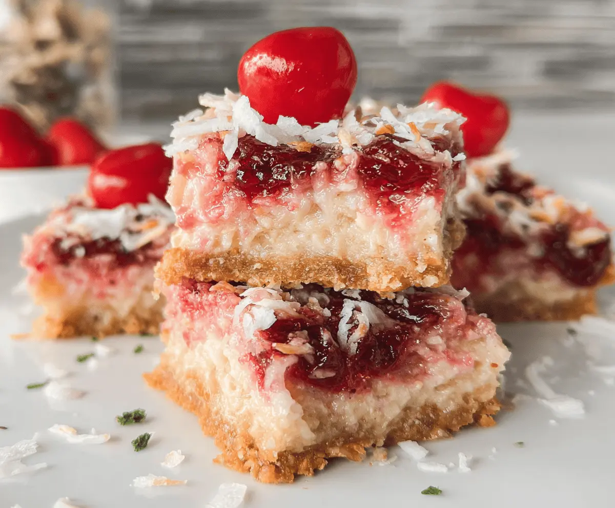 Easy Cherry Coconut Bars Recipe