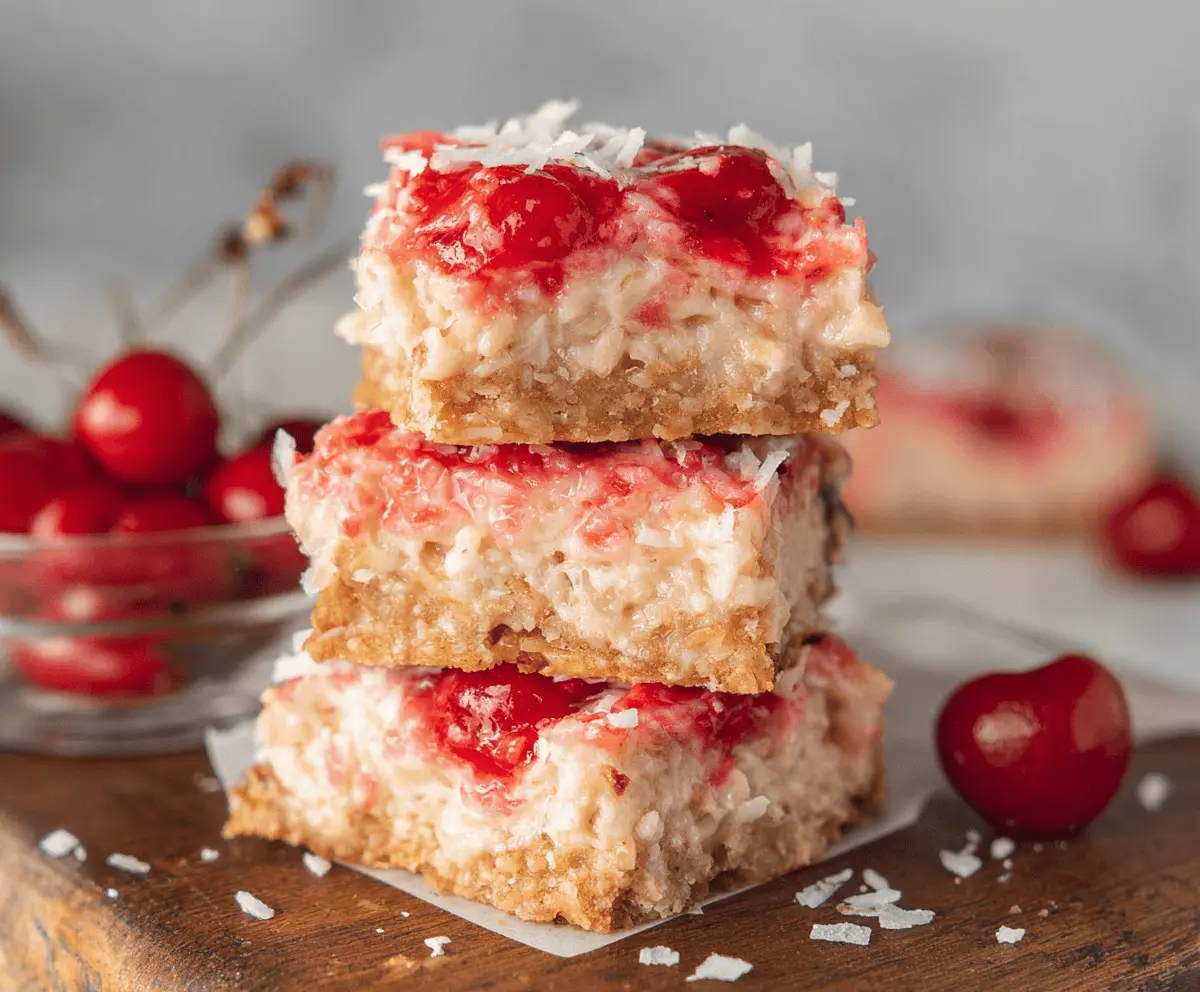 Easy Cherry Coconut Bars Recipe