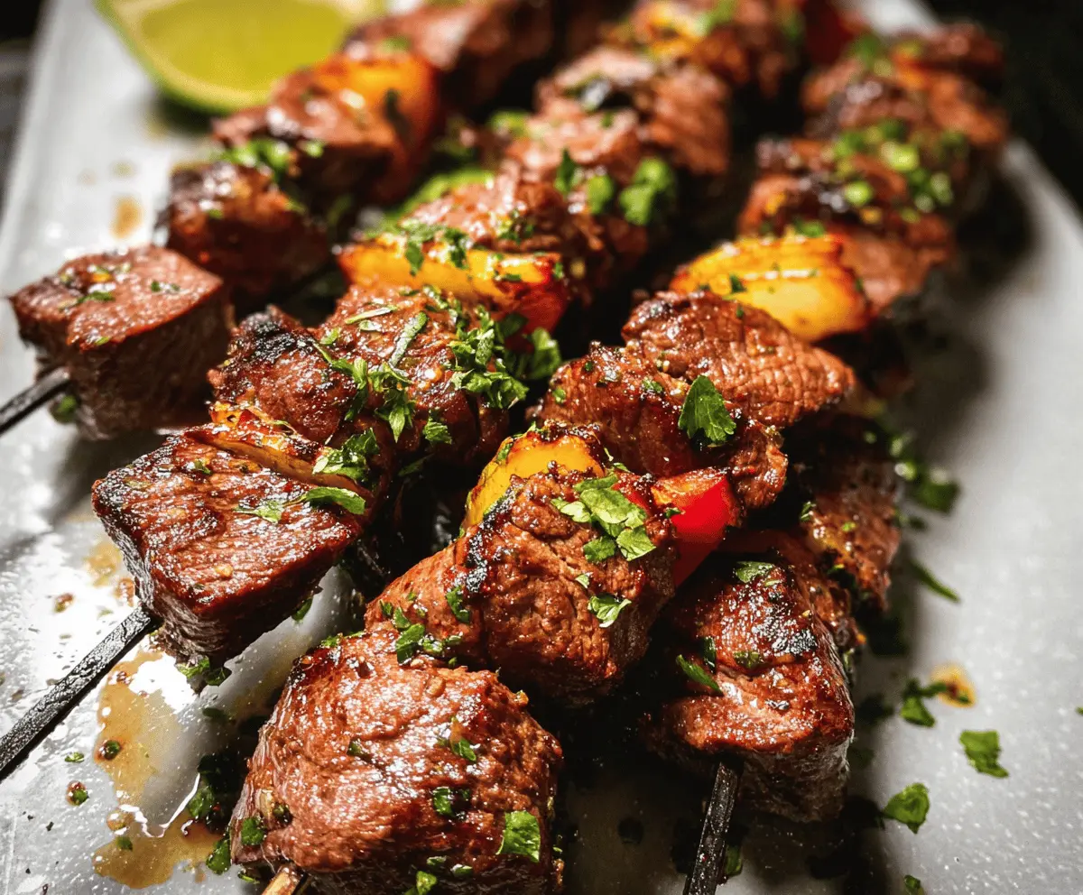 Easy Grilled Beef Kabobs With Flavorful Marinade