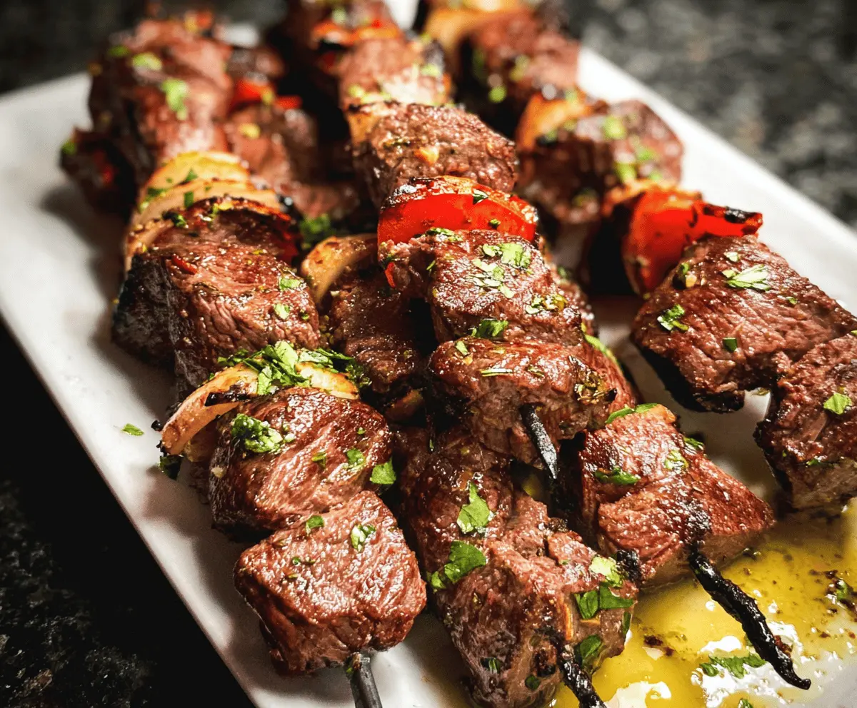 Easy Grilled Beef Kabobs With Flavorful Marinade