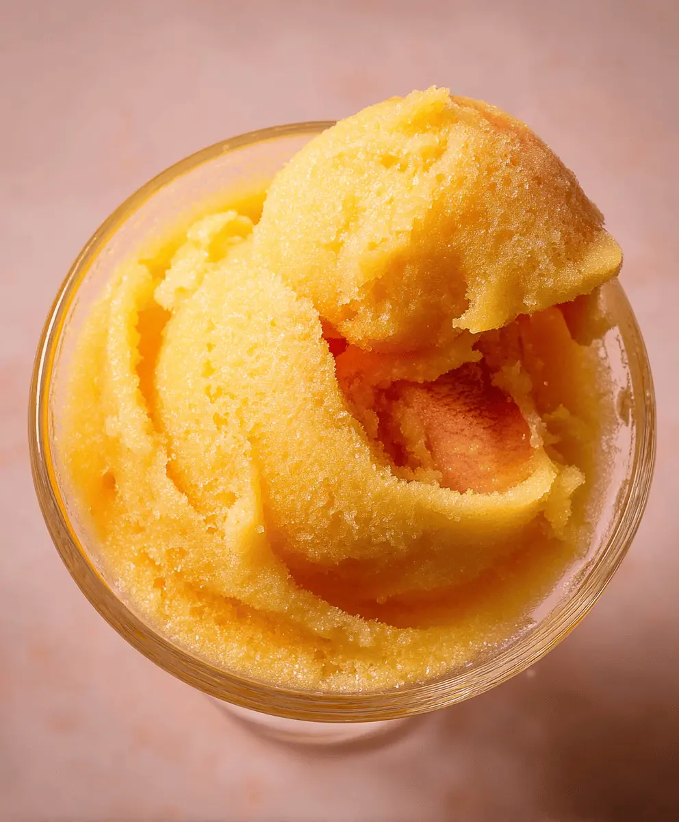 Easy Homemade Peach Sorbet Without Ice Cream Maker
