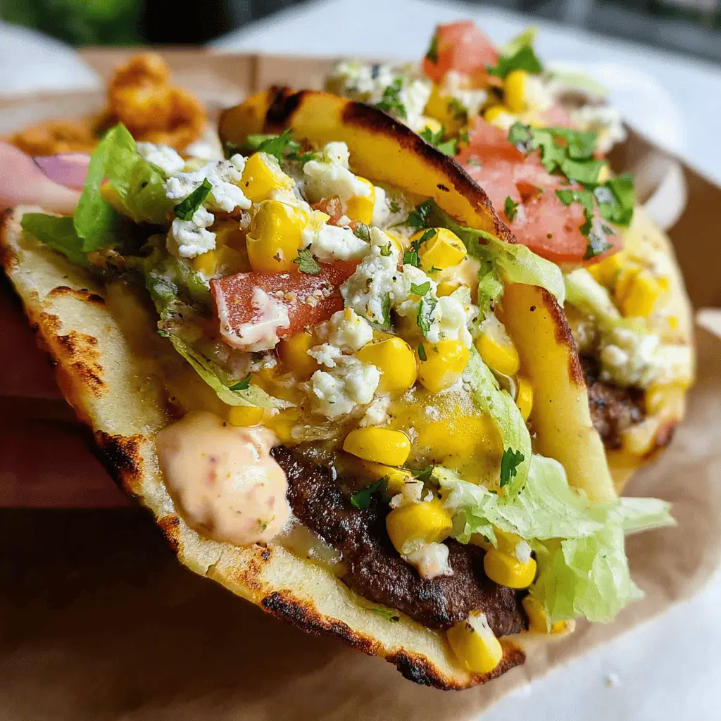 Easy Street Corn Smash Burger Tacos Recipe
