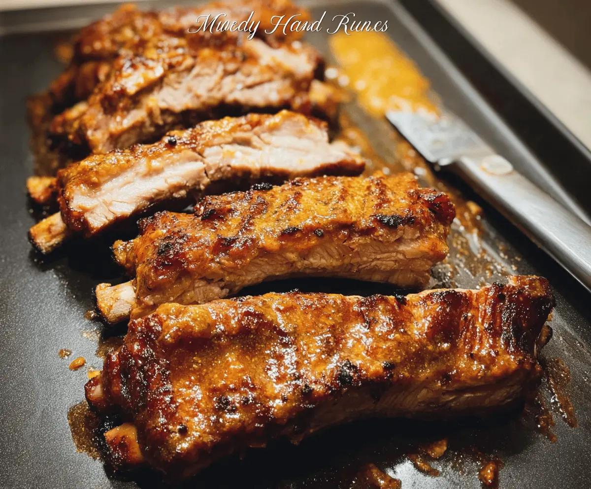 Easy Oven Baked Mustard Pork Ribs