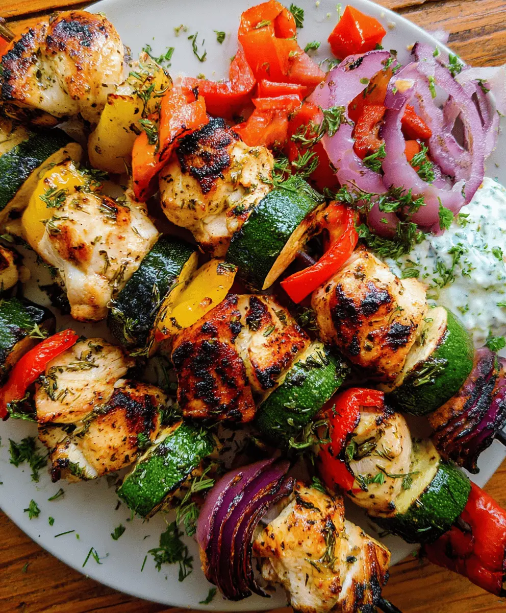 Easy Greek Chicken Kabobs for Summer BBQs