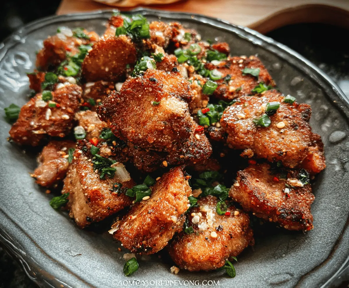 Easy Salt and Pepper Pork Chop Bites Recipe