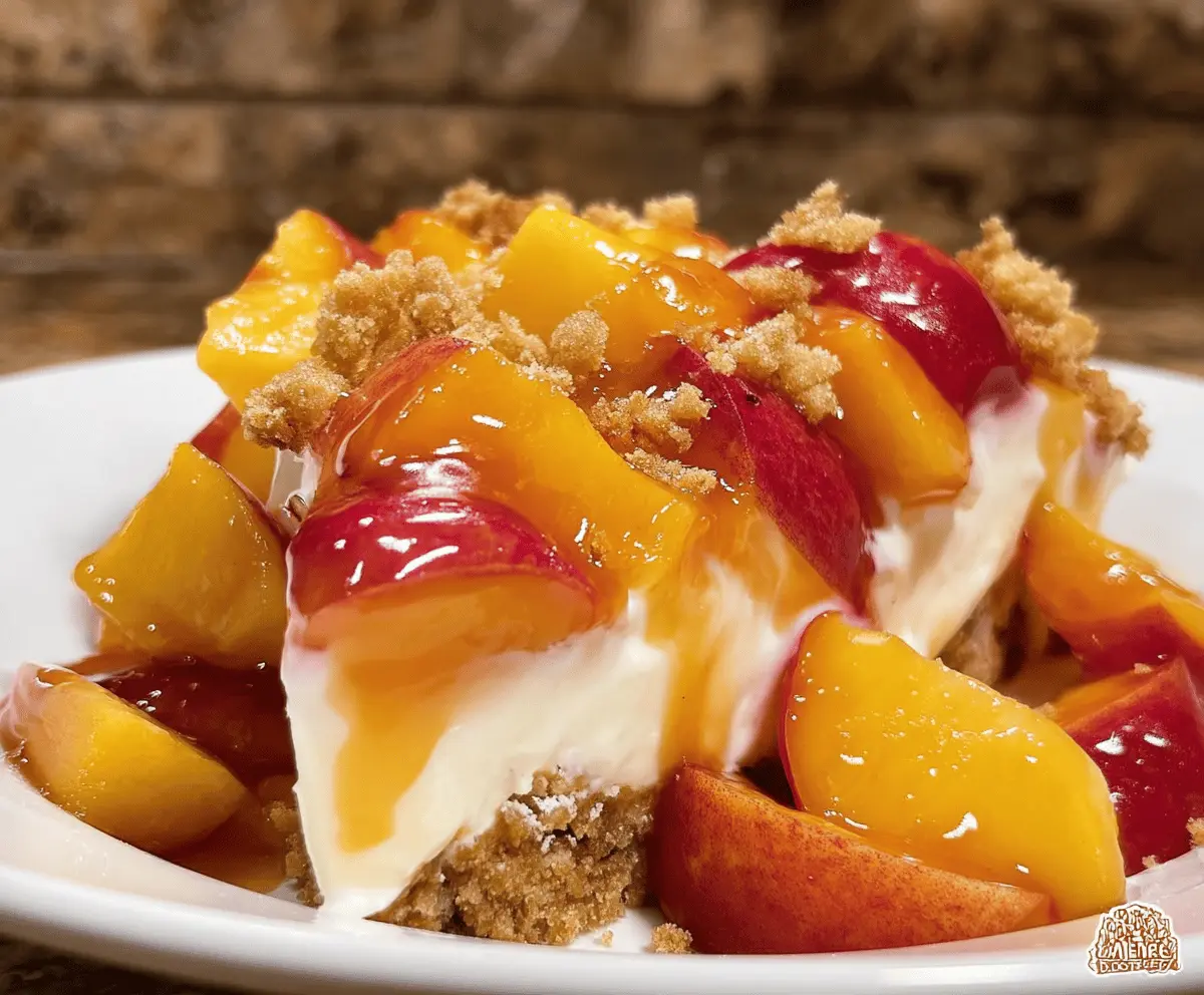 Easy Peach Cobbler Cheesecake Fruit Salad Recipe