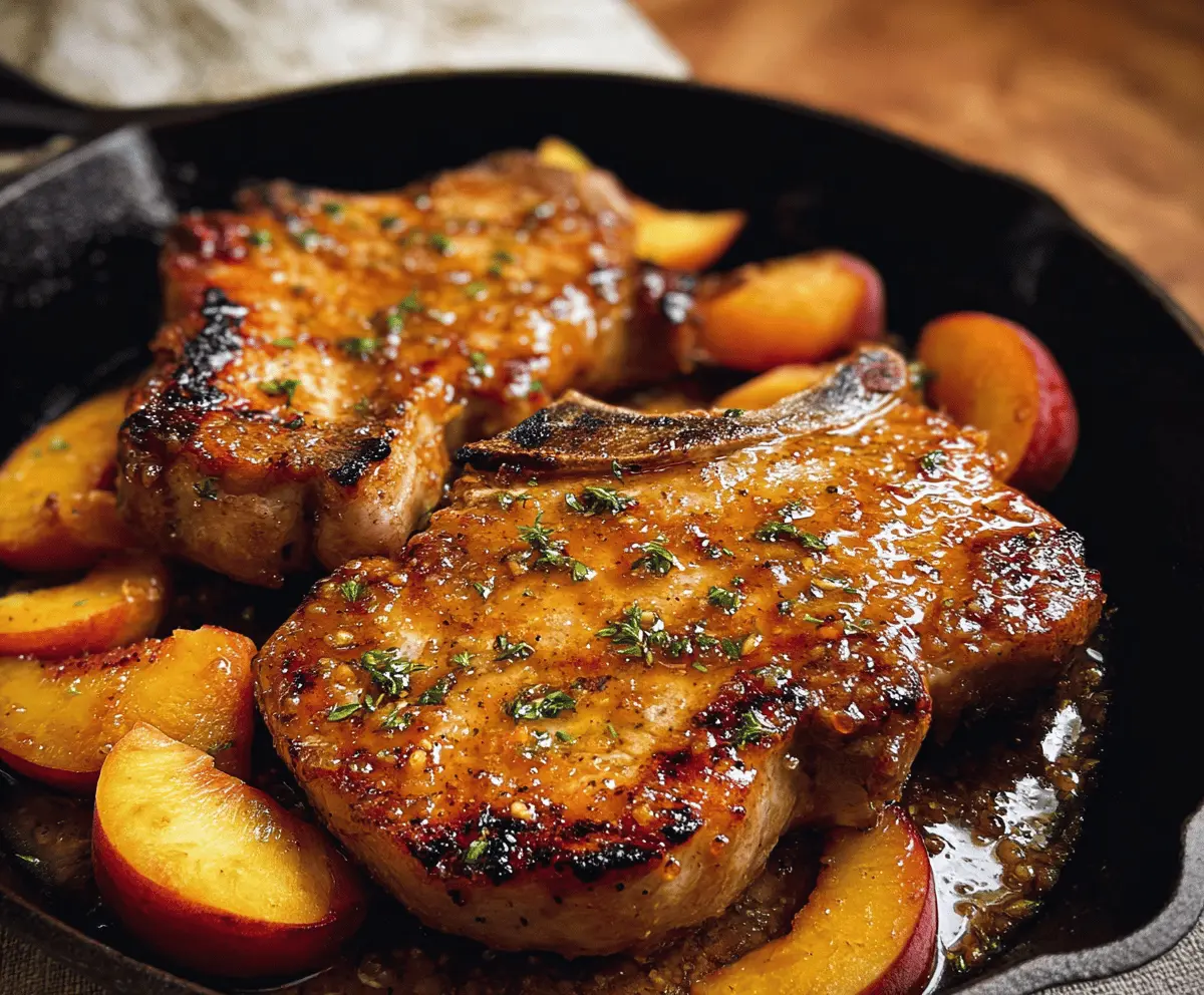 Easy Peach Glazed Pork Chops Recipe