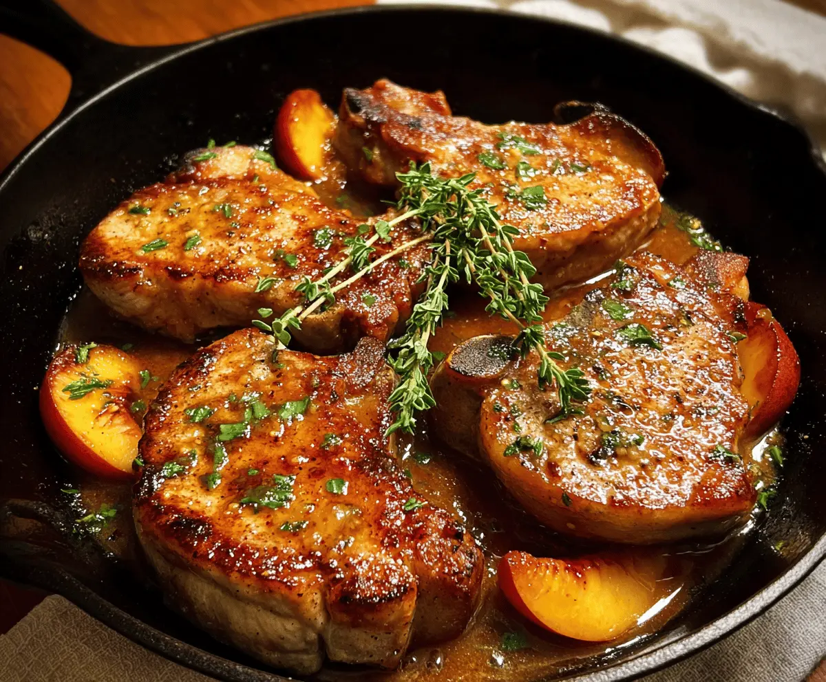 Easy Peach Glazed Pork Chops Recipe