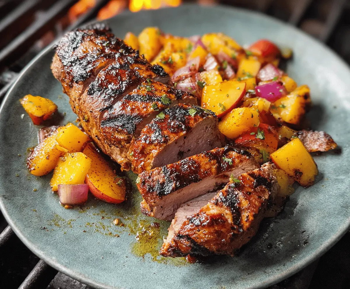 Easy Peach Grilled Pork Tenderloin Recipe