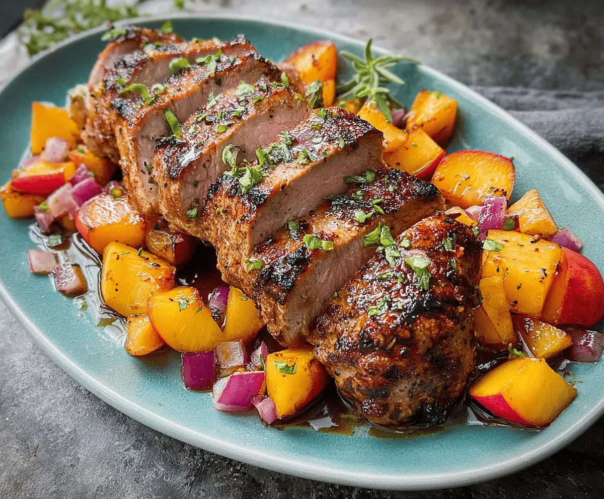 Easy Peach Grilled Pork Tenderloin Recipe