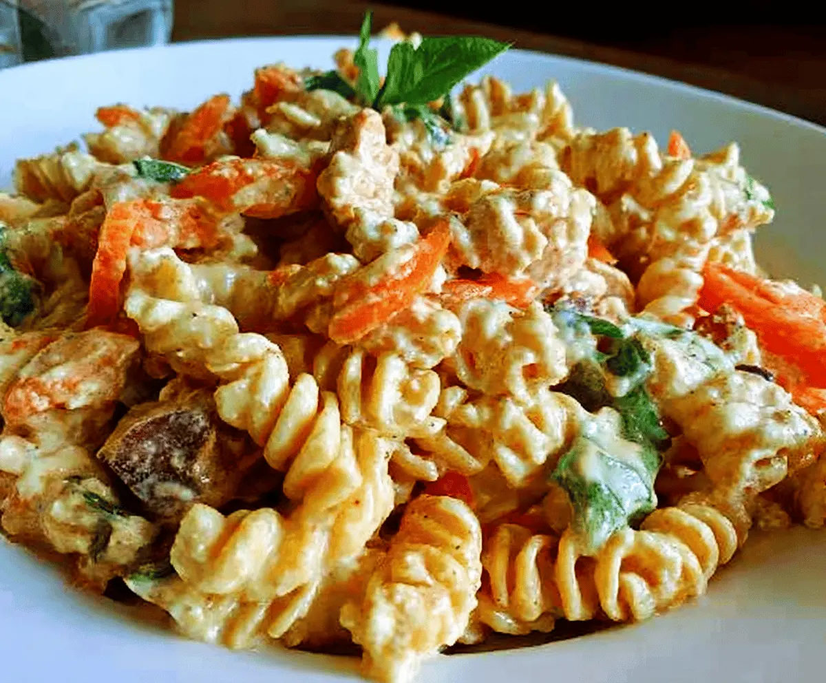 Easy Buffalo Chicken Pasta Salad Recipe