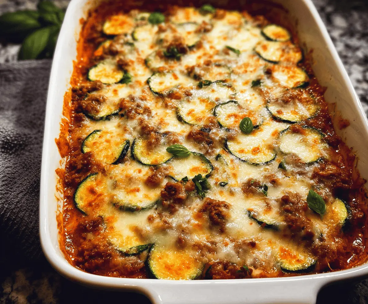 Easy Cheesy Ground Beef Zucchini Casserole