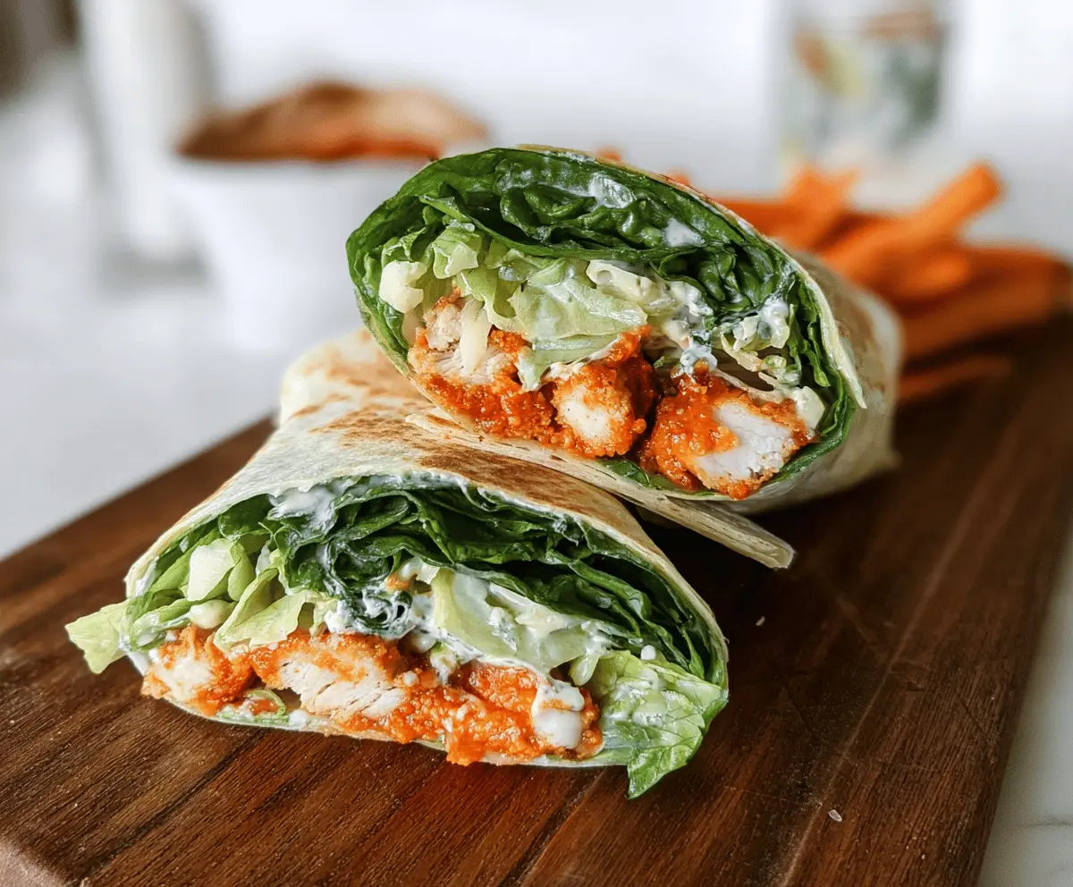 Easy Buffalo Chicken Caesar Salad Wraps Recipe