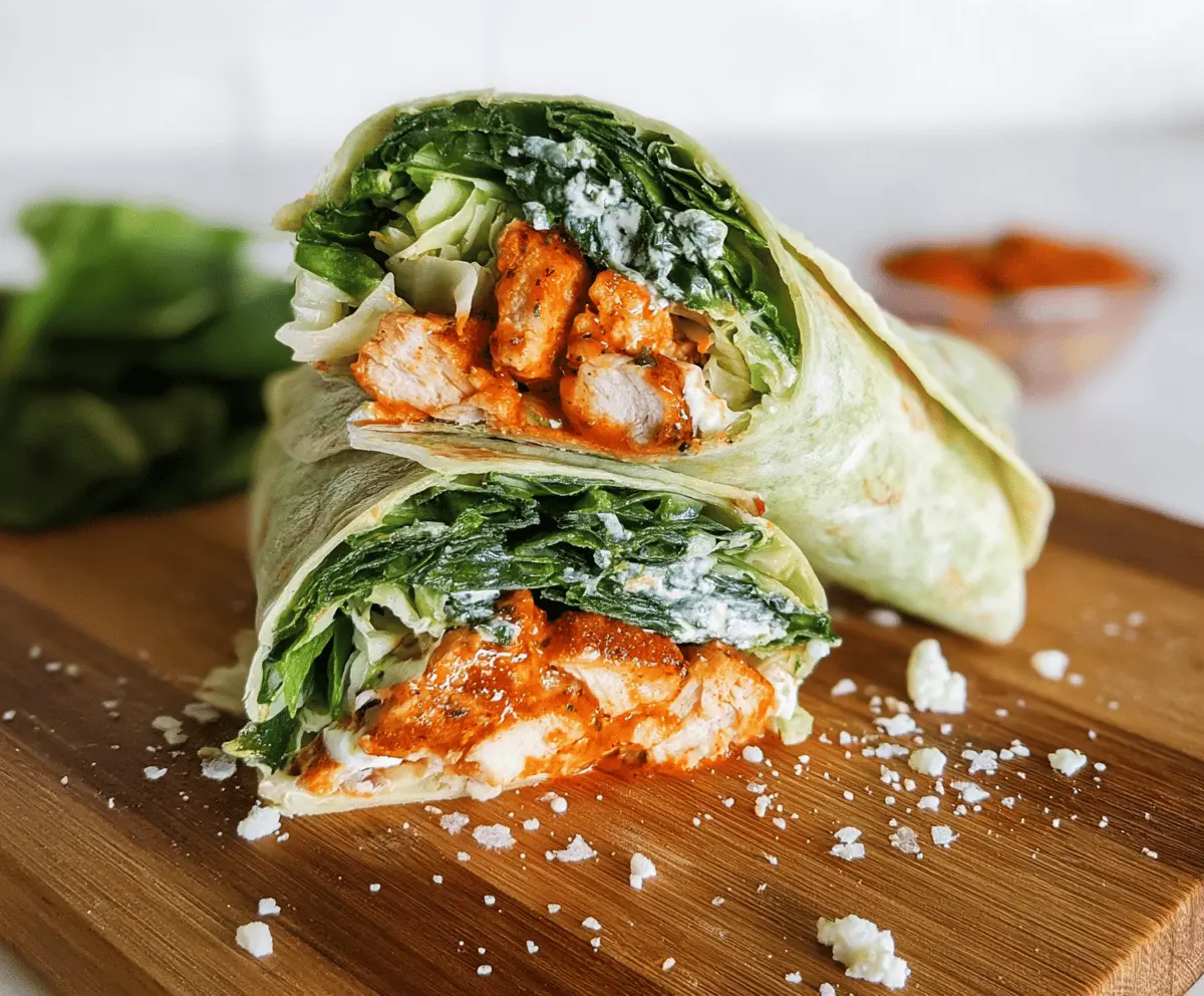 Easy Buffalo Chicken Caesar Salad Wraps Recipe