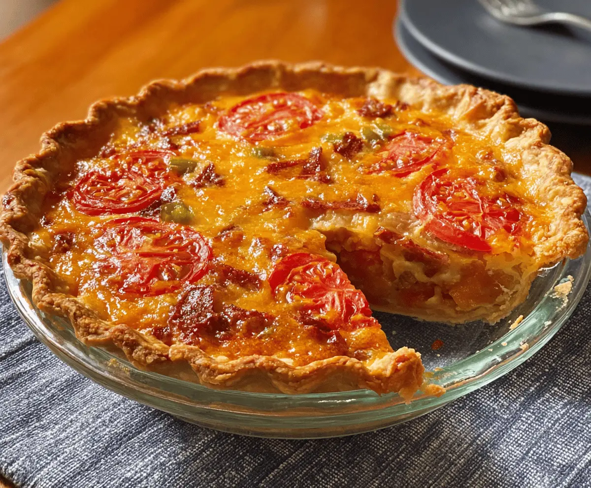 Easy Cheesy Tomato Pie Recipe
