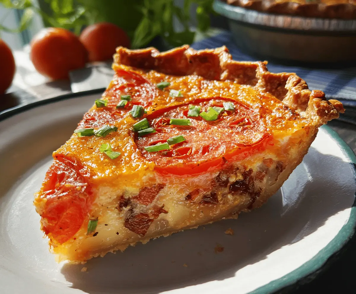 Easy Cheesy Tomato Pie Recipe