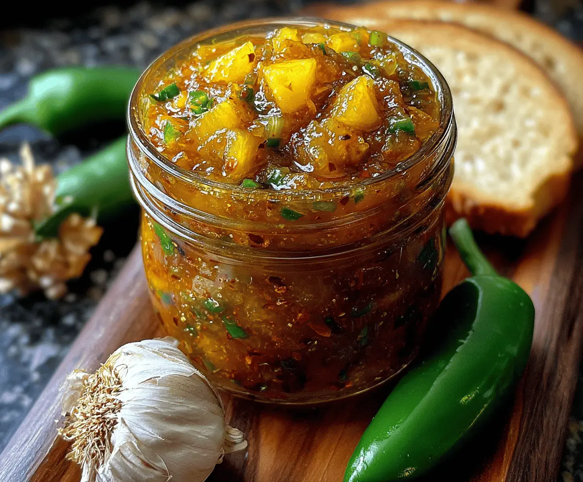 Easy Spicy Pineapple Jalapeño Chutney Recipe