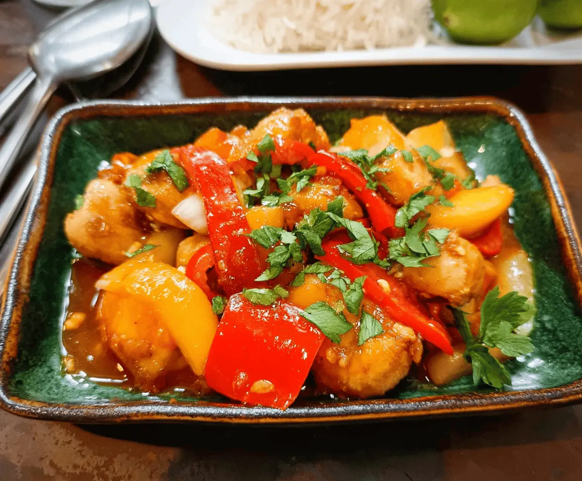 Easy Thai Peach Chicken Recipe
