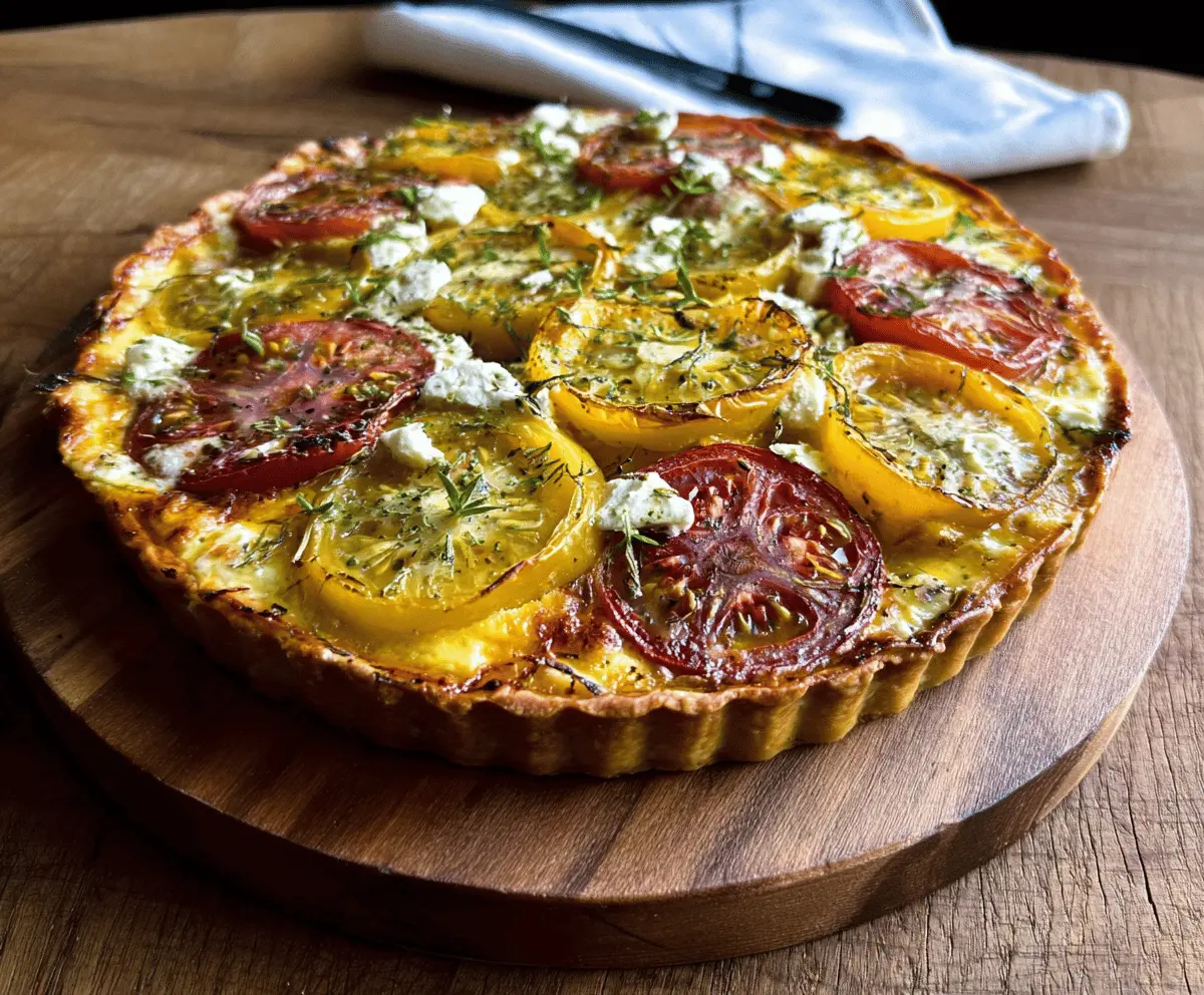 Easy Yellow Tomato and Goat Cheese Tart Recipe
