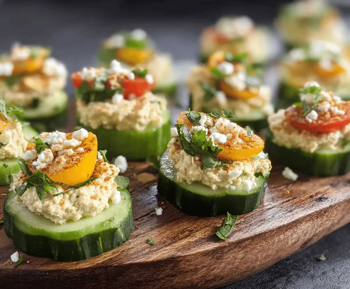 Easy Cucumber Hummus Bites Recipe