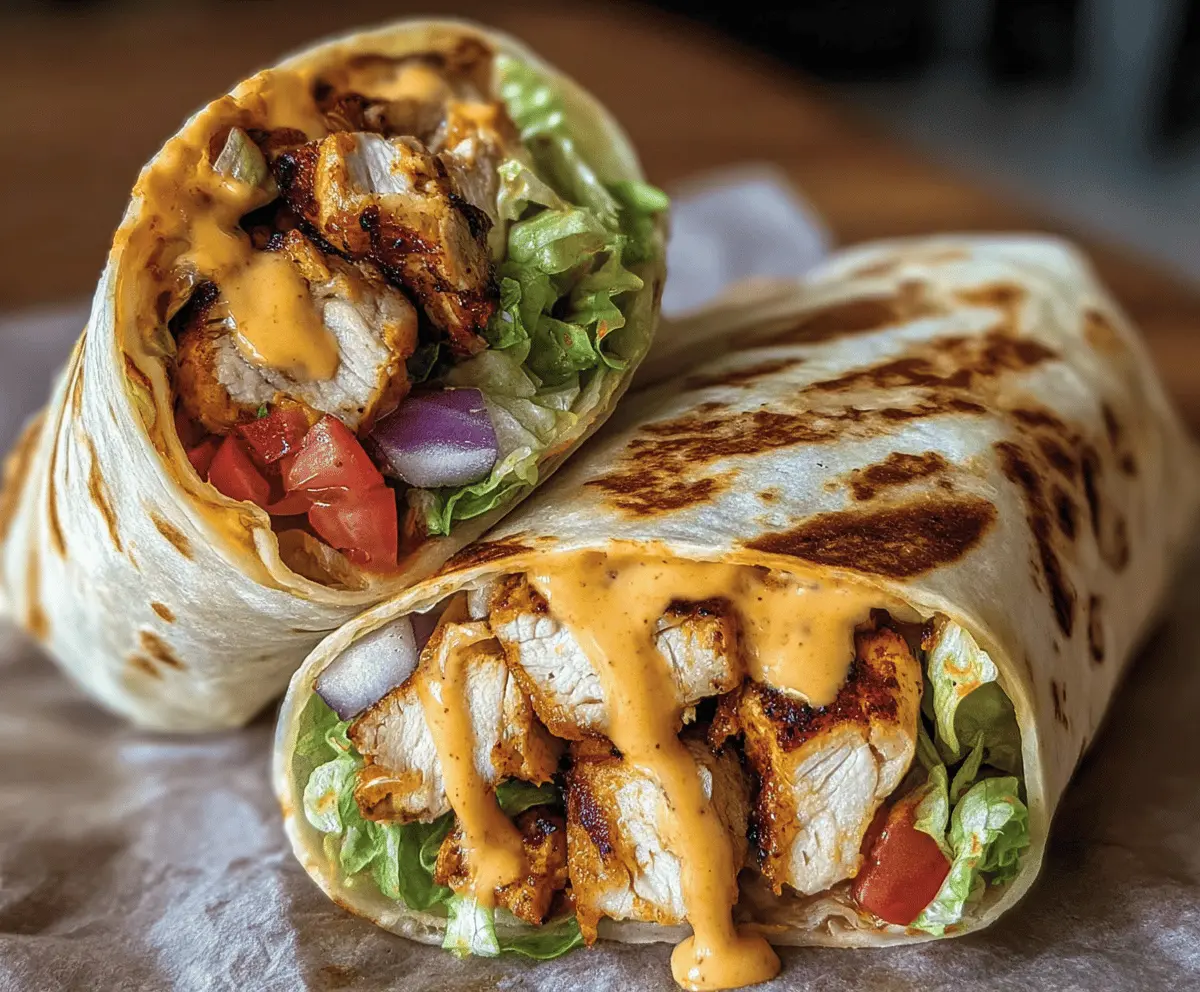 Easy Chipotle Ranch Grilled Chicken Burrito Recipe