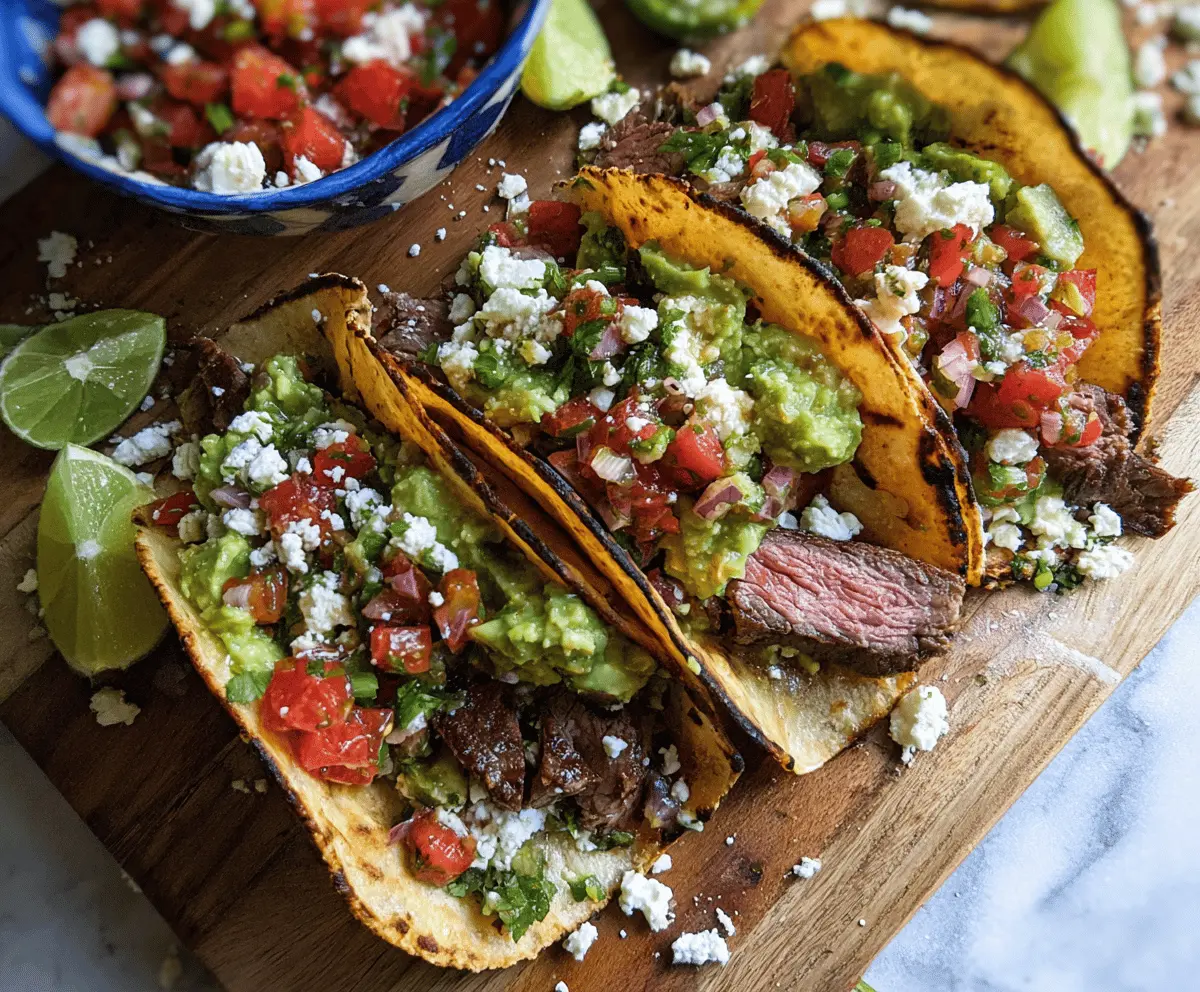 Easy Grilled Steak Tacos With Fresh Avocado Salsa