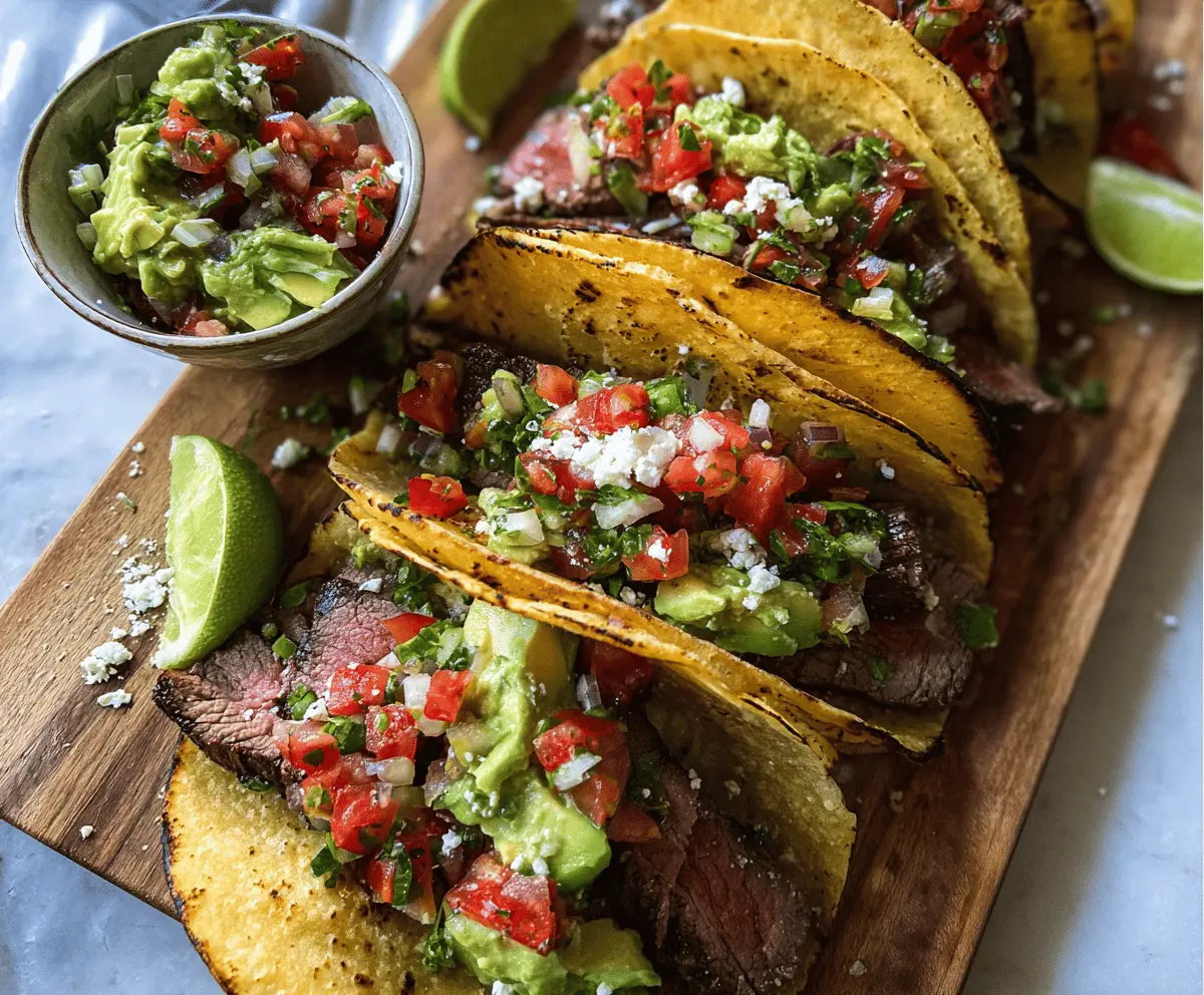 Easy Grilled Steak Tacos With Fresh Avocado Salsa