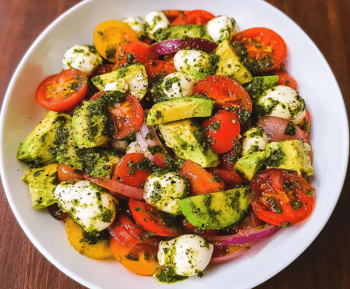 Easy Tomato Cucumber Salad With Avocado & Mozzarella