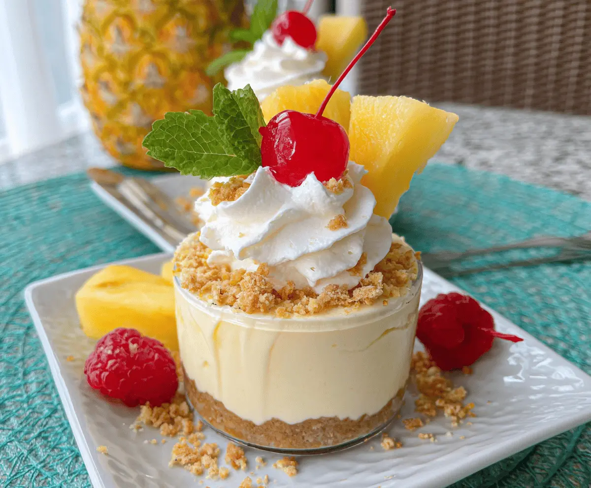 Easy Pina Colada Cheesecake Mousse Recipe
