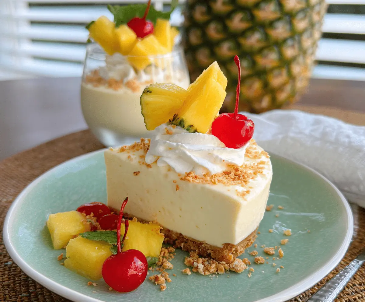 Easy Pina Colada Cheesecake Mousse Recipe