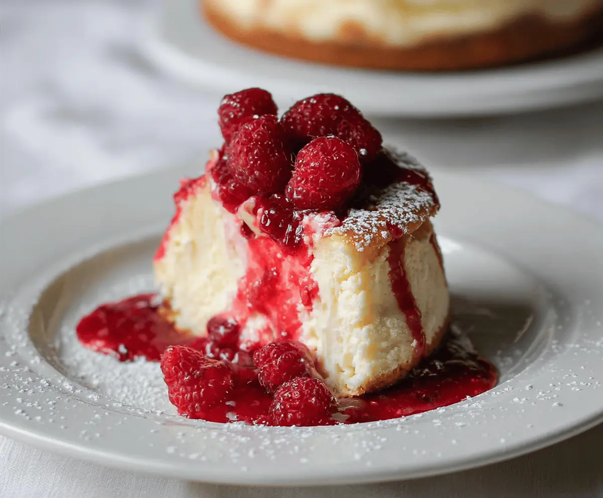 Easy Raspberry Lemon Souffle Cheesecake Recipe