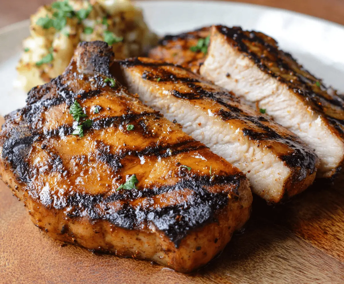 Easy Honey Mustard Grilled Pork Chops Recipe