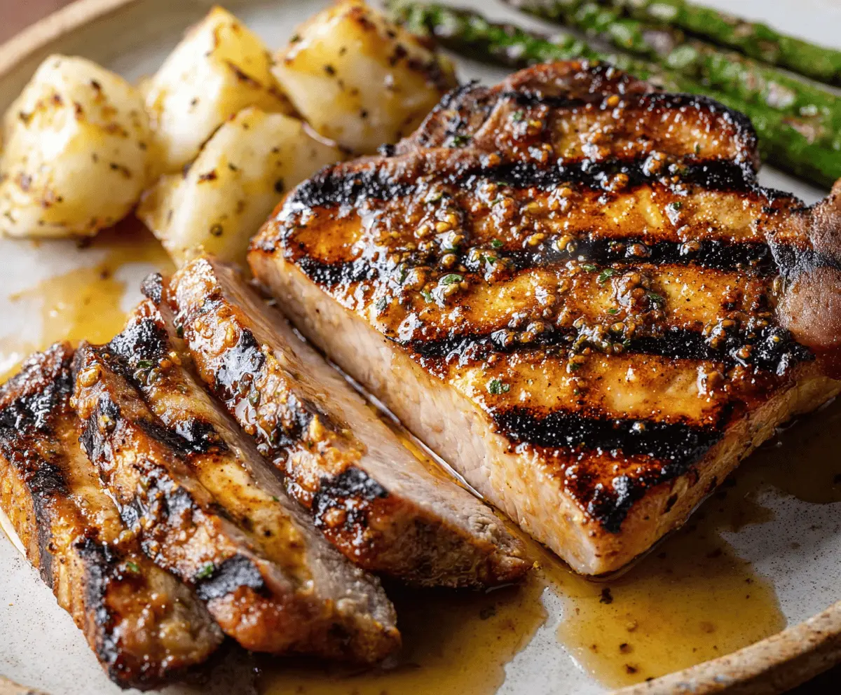 Easy Honey Mustard Grilled Pork Chops Recipe