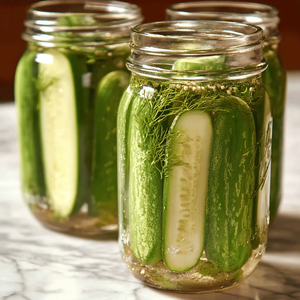 Easy Homemade Refrigerator Kosher Dill Pickles