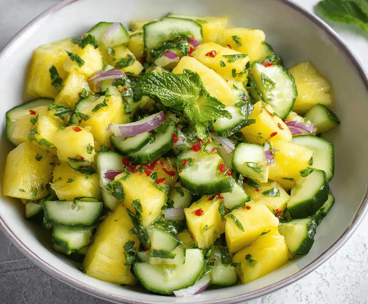 Easy Pineapple Cucumber Salad Recipe