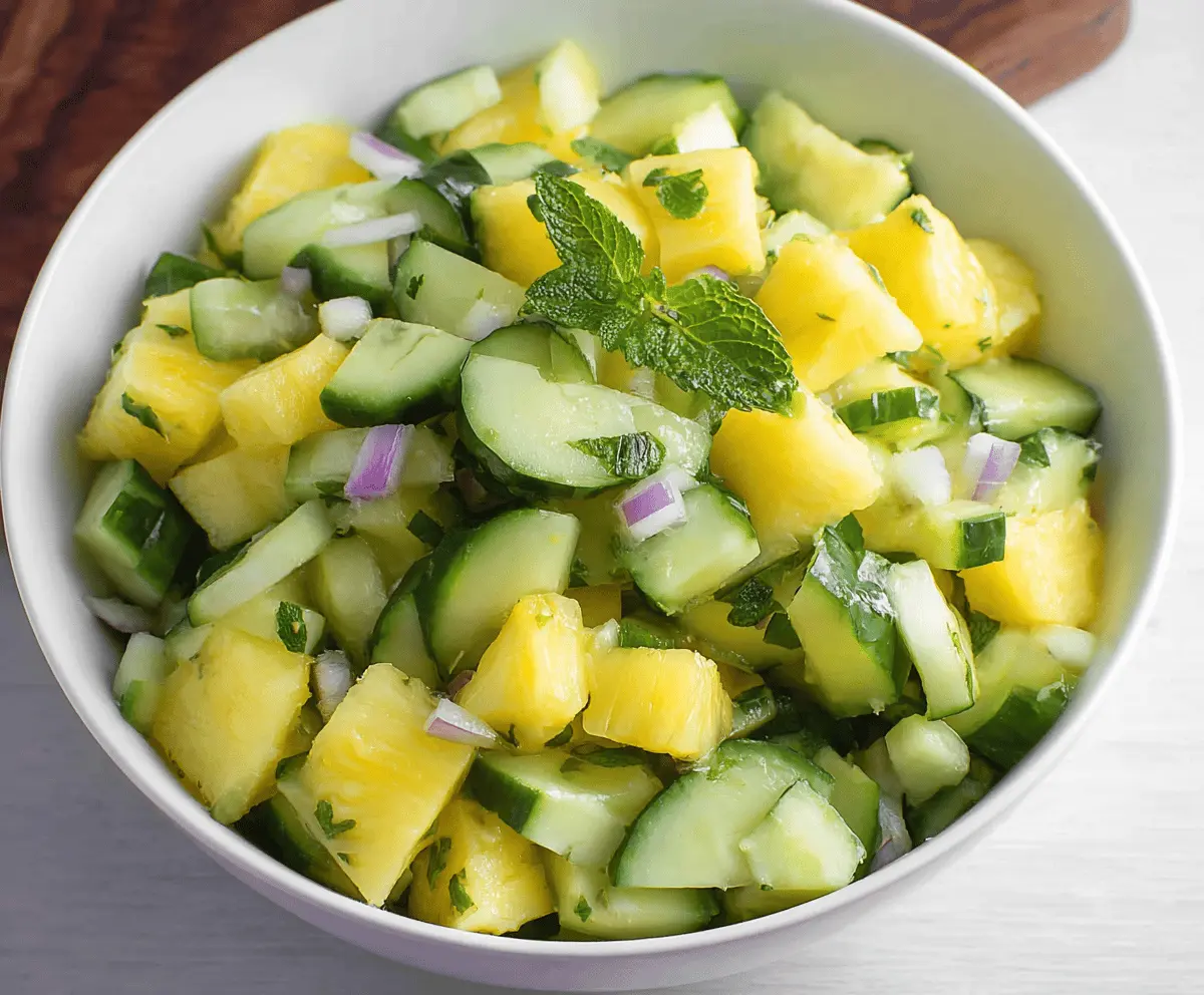 Easy Pineapple Cucumber Salad Recipe