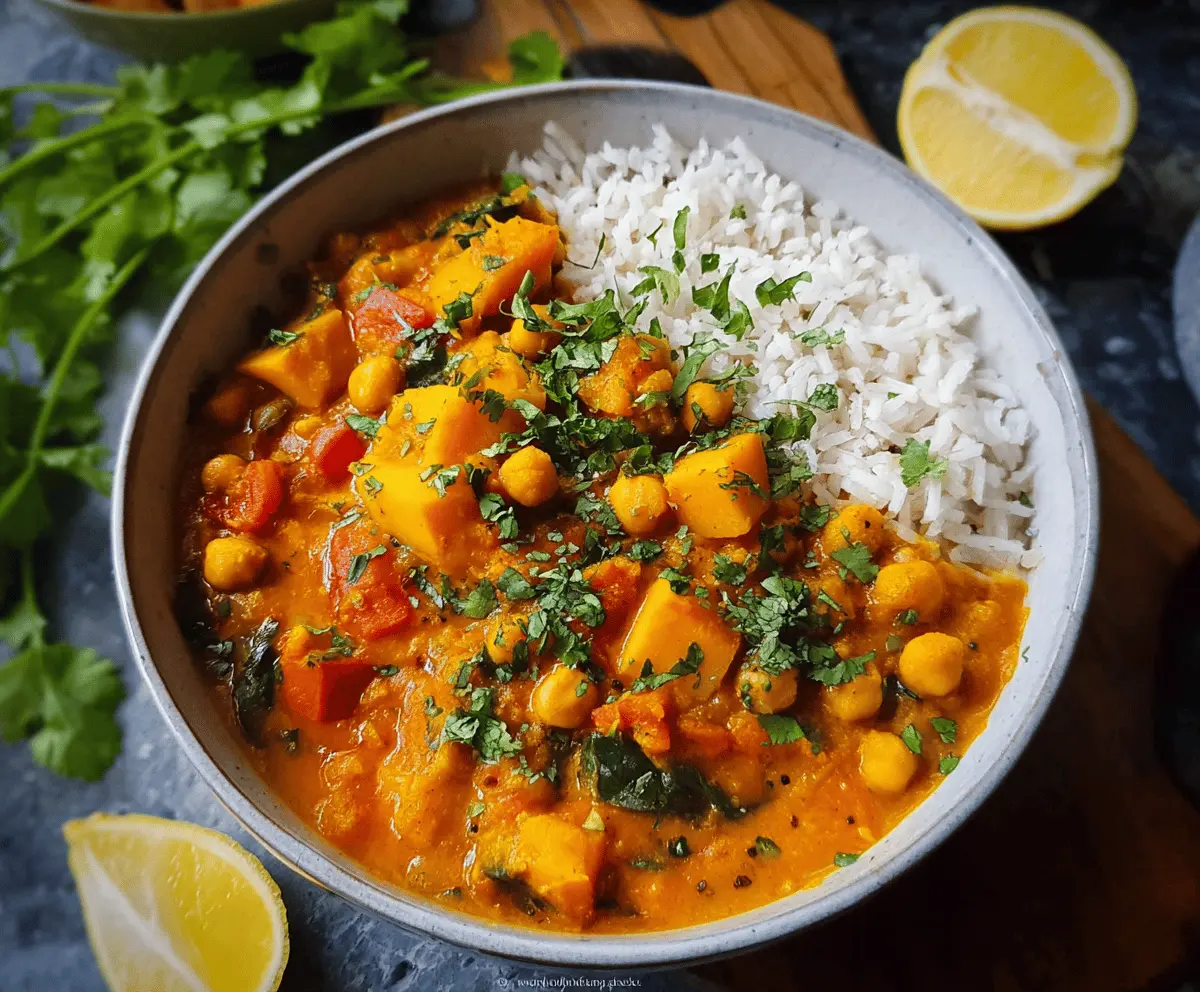 Easy Vegan Butternut Squash Chickpea Curry