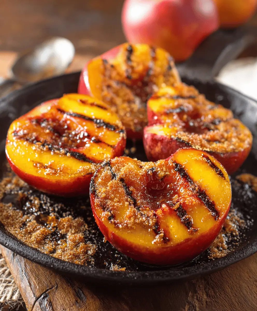 Easy Grilled Peaches with Cinnamon and Brown Sugar