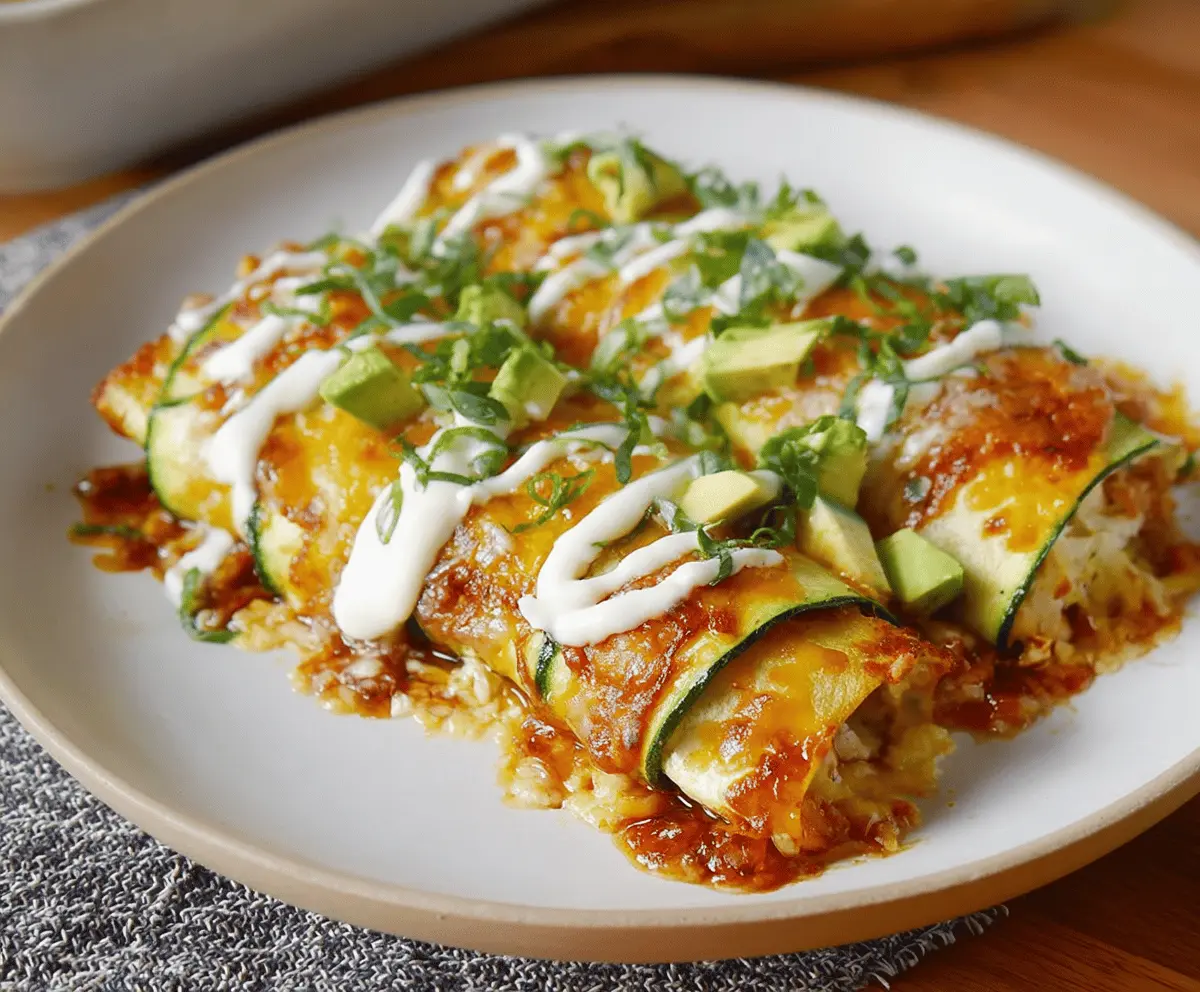 Easy Cheesy Zucchini Enchiladas Recipe