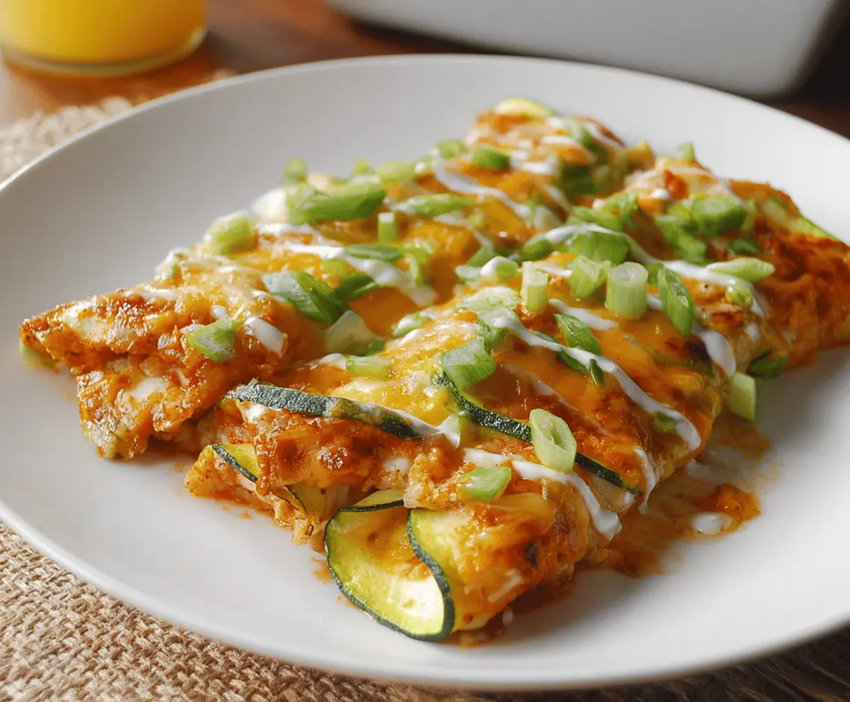 Easy Cheesy Zucchini Enchiladas Recipe
