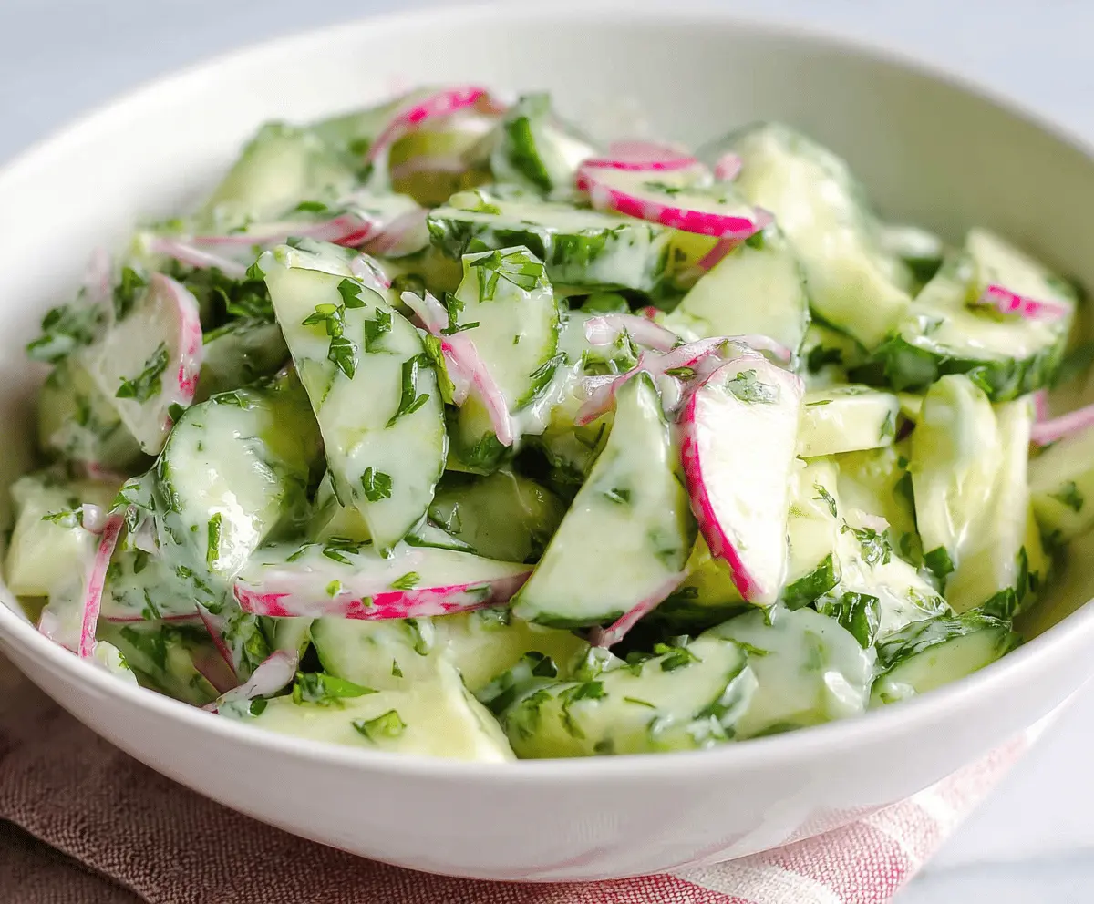 Easy Crunchy Cucumber Apple Salad Recipe