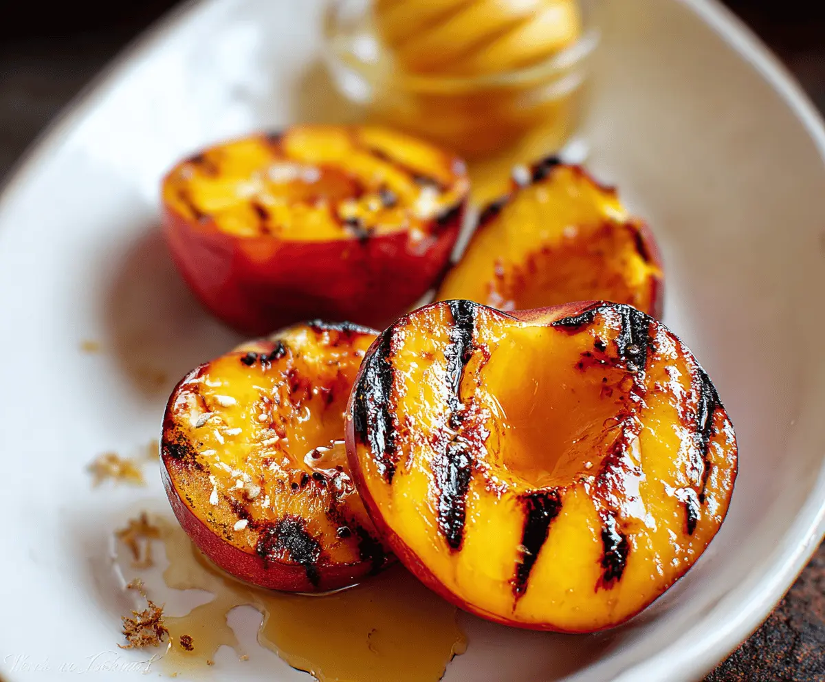 Easy Grilled Peaches with Honey Glaze