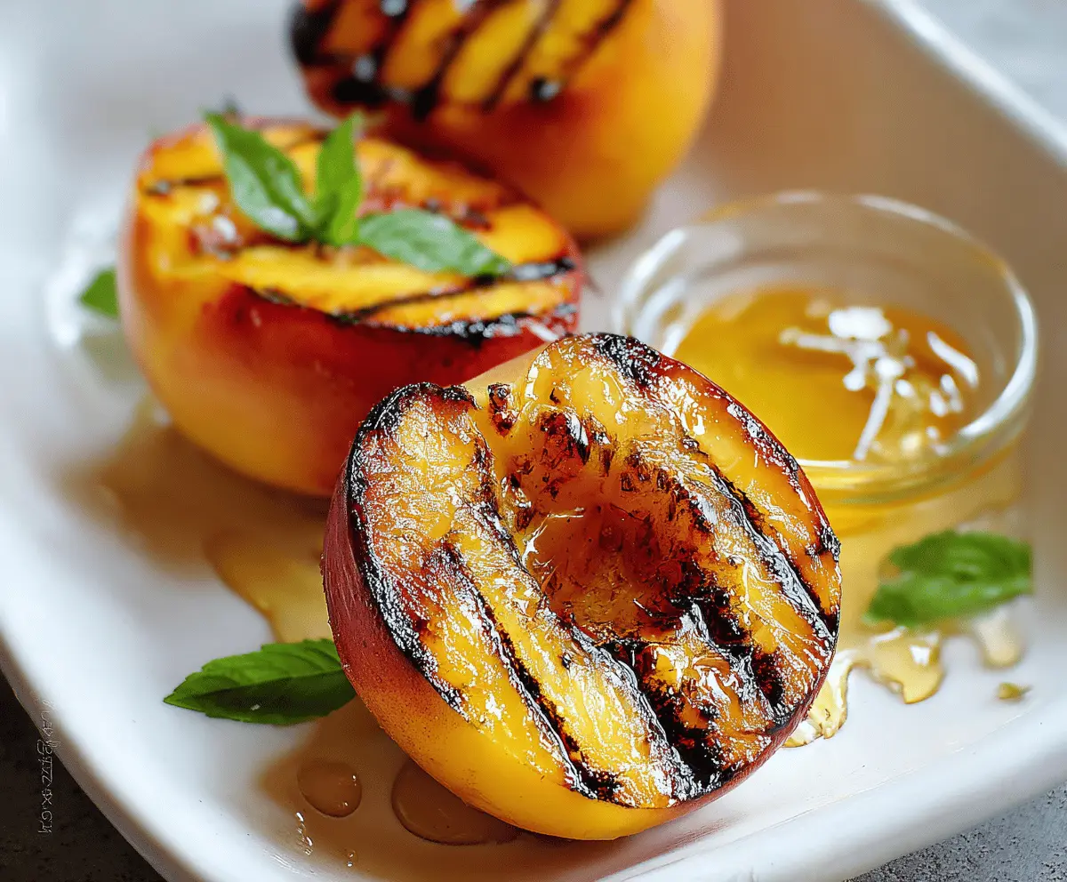 Easy Grilled Peaches with Honey Glaze