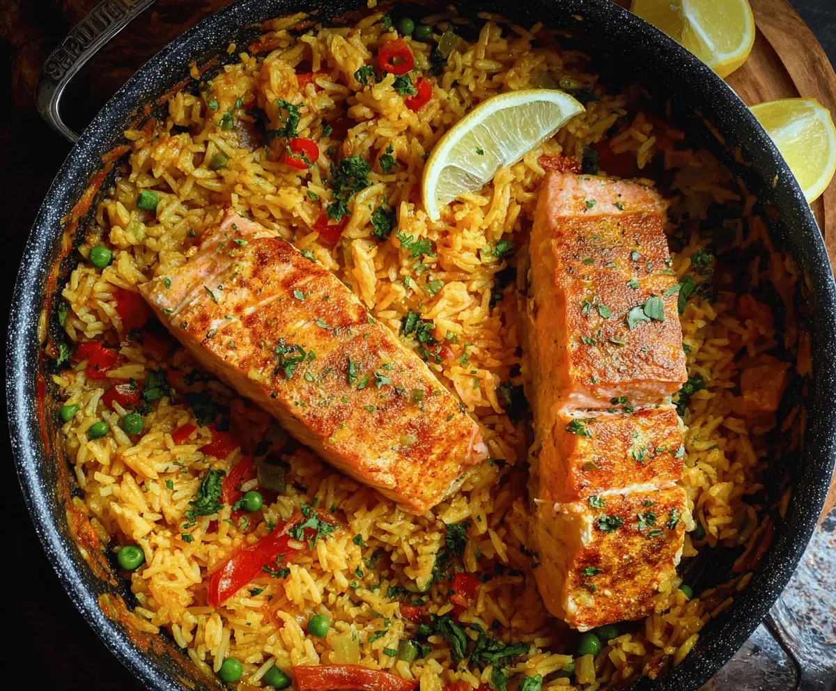 Easy One-Pot Salmon and Rice Dinner