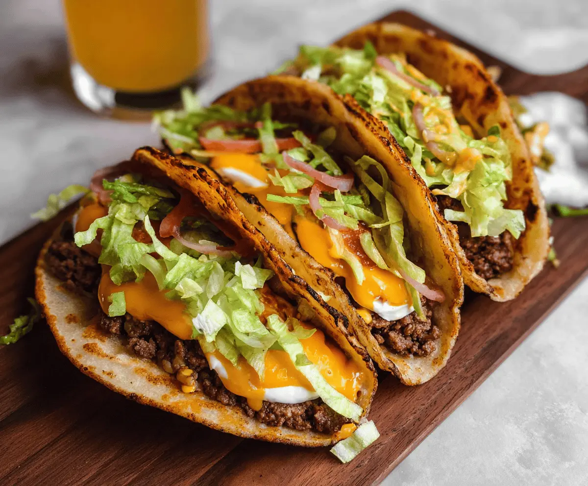 Easy Smash Burger Tacos Inspired by Big Mac