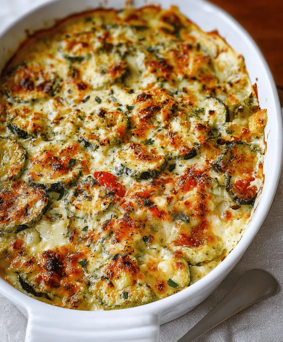 Easy Baked Zucchini and Cheese Casserole