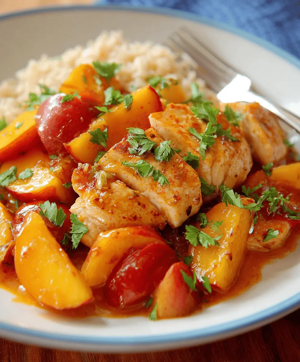 Healthy Peach Chicken Picante Recipe