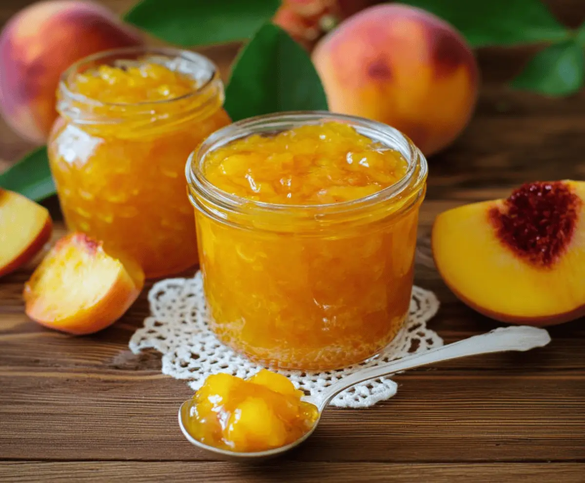 Easy Homemade Peach Jam Recipe with 3 Ingredients