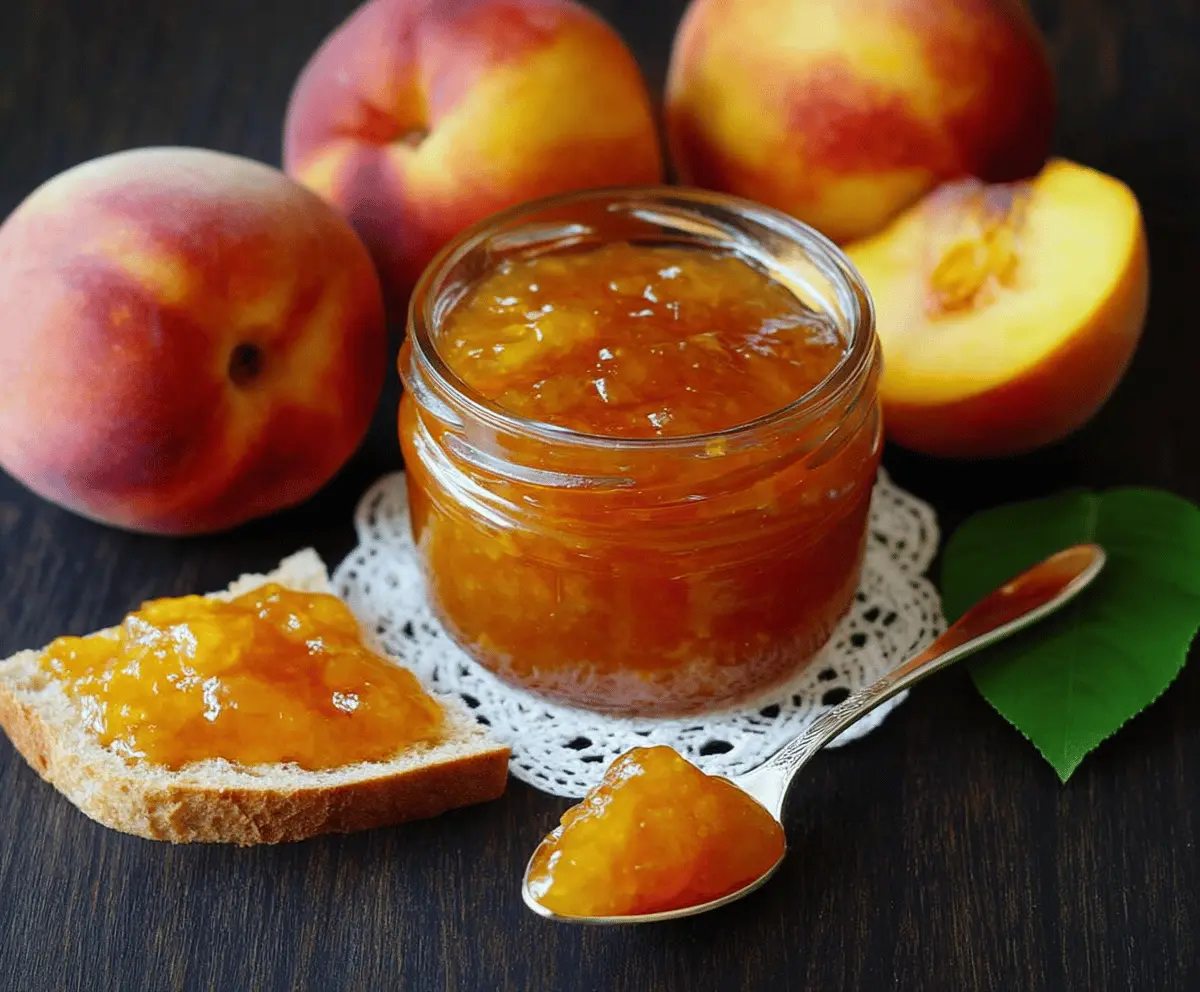 Easy Homemade Peach Jam Recipe with 3 Ingredients